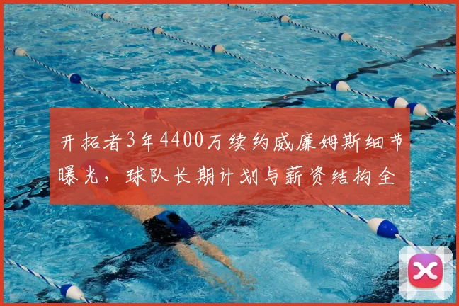 开拓者3年4400万续约威廉姆斯细节曝光，球队长期计划与薪资结构全面解析
